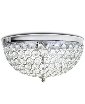 Crystal Glam 2 Light Ceiling Flush Mount