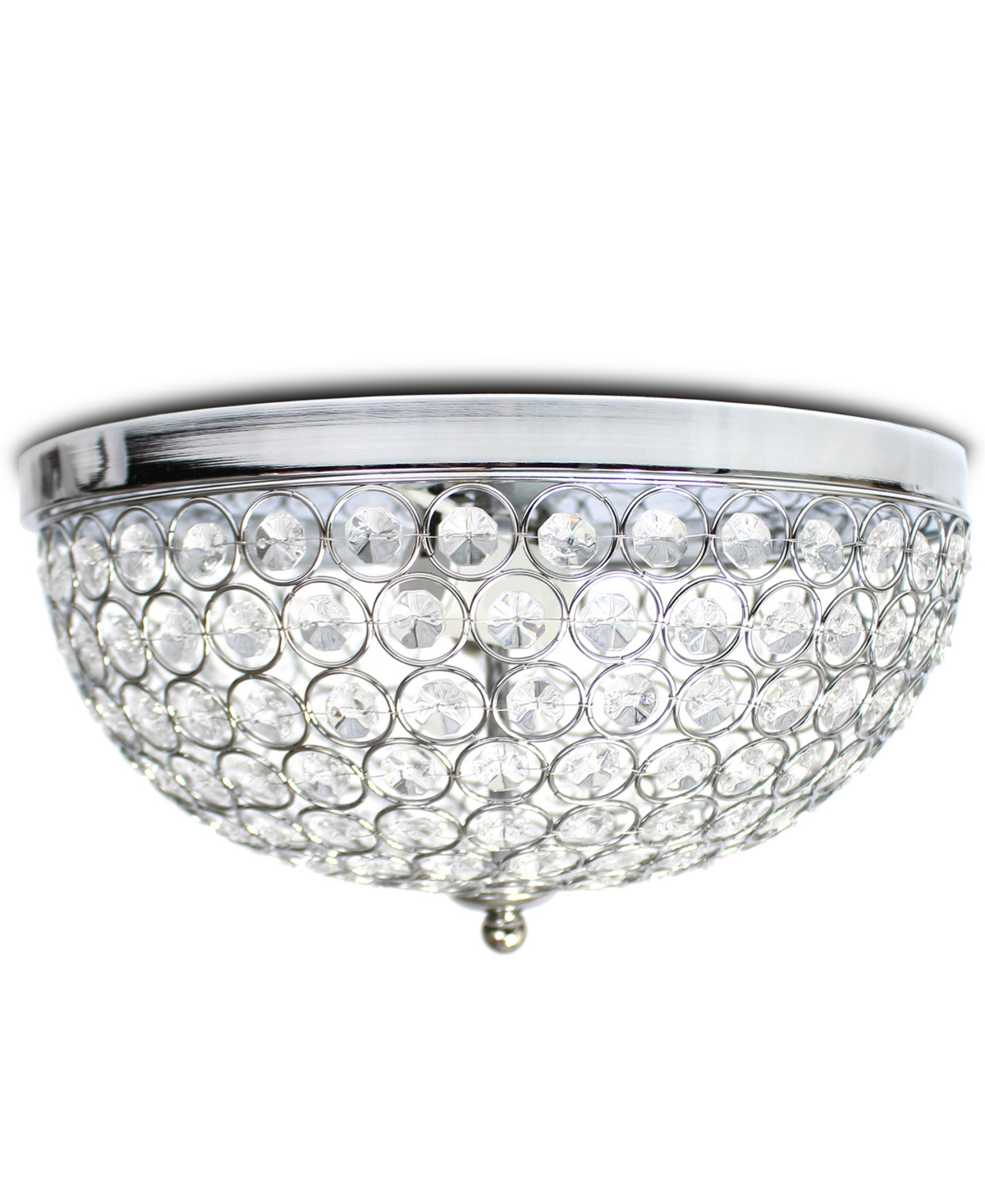 Lalia Home Crystal Glam 2 Light Ceiling Flush Mount In Gold