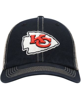Men's Black, Natural Kansas City Chiefs Trawler Trucker Clean Up Snapback Hat