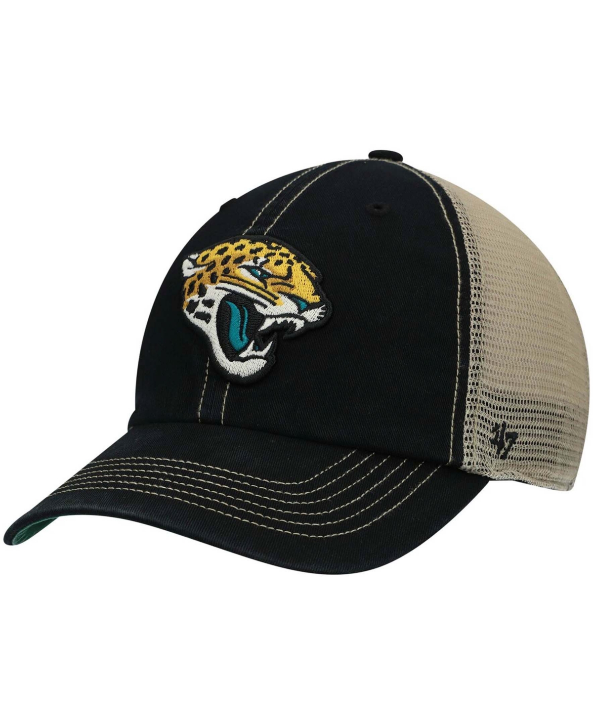 Men's Natural Jacksonville Jaguars Trawler Trucker Clean Up Snapback Hat - Natural