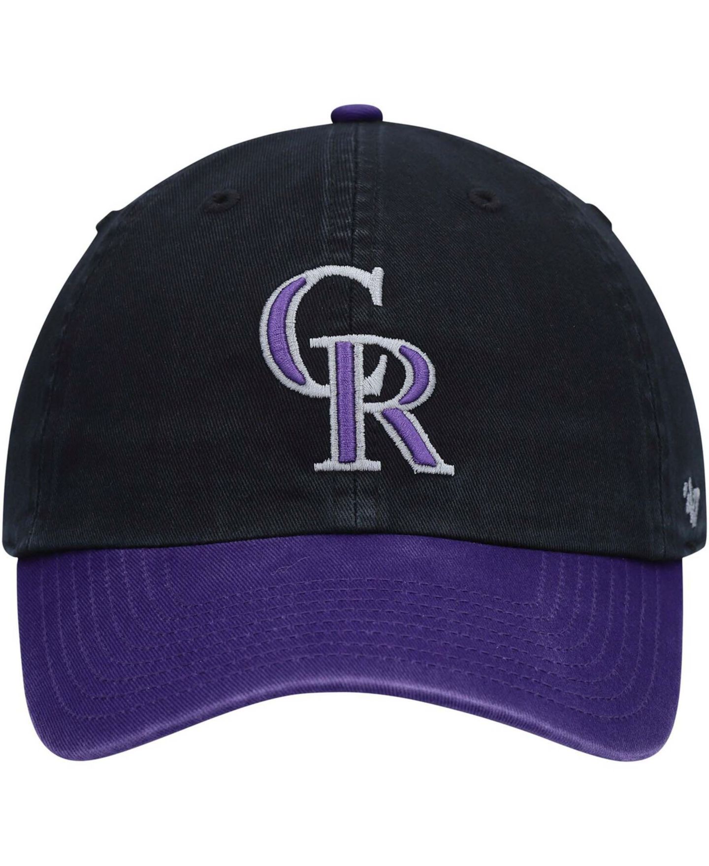 Мужская кепка '47 Brand Black Colorado Rockies Alternate Clean Up Adjustable Hat — фото 3