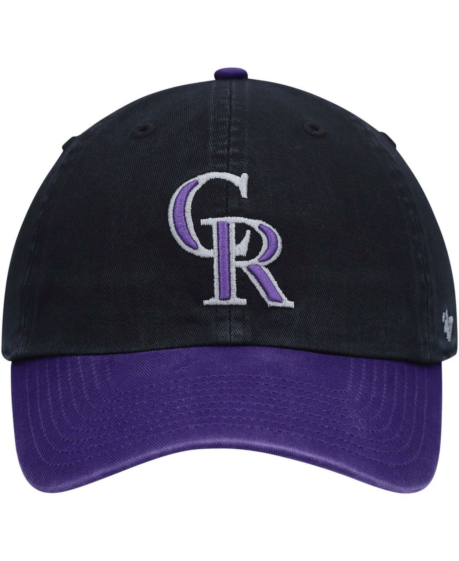 Men's Black Colorado Rockies Alternate Clean Up Adjustable Hat
