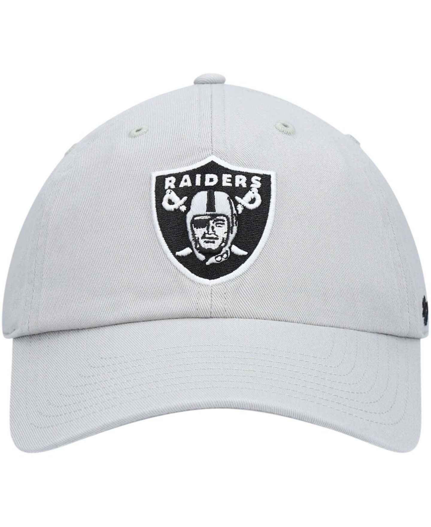 Мужская кепка '47 Brand Gray Las Vegas Raiders Secondary Clean Up Adjustable Hat — фото 3