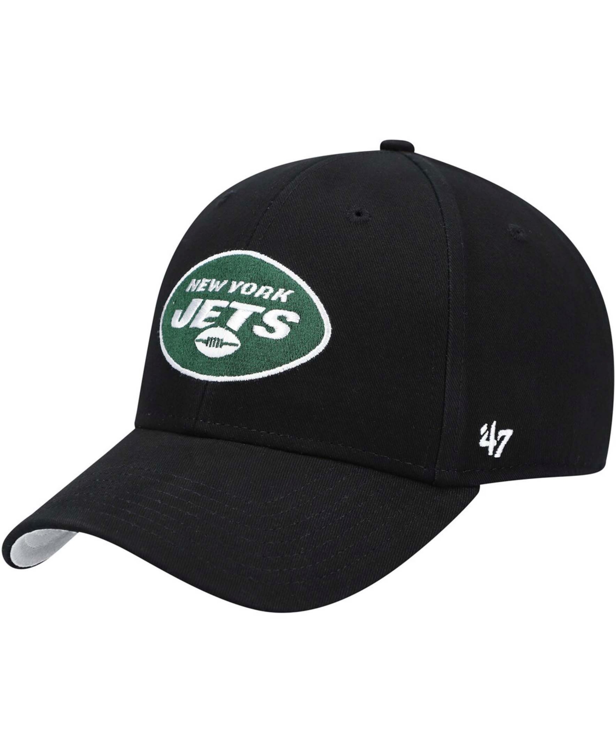 Shop 47 Brand Little Boys And Girls Black New York Jets Basic Team Mvp Adjustable Hat