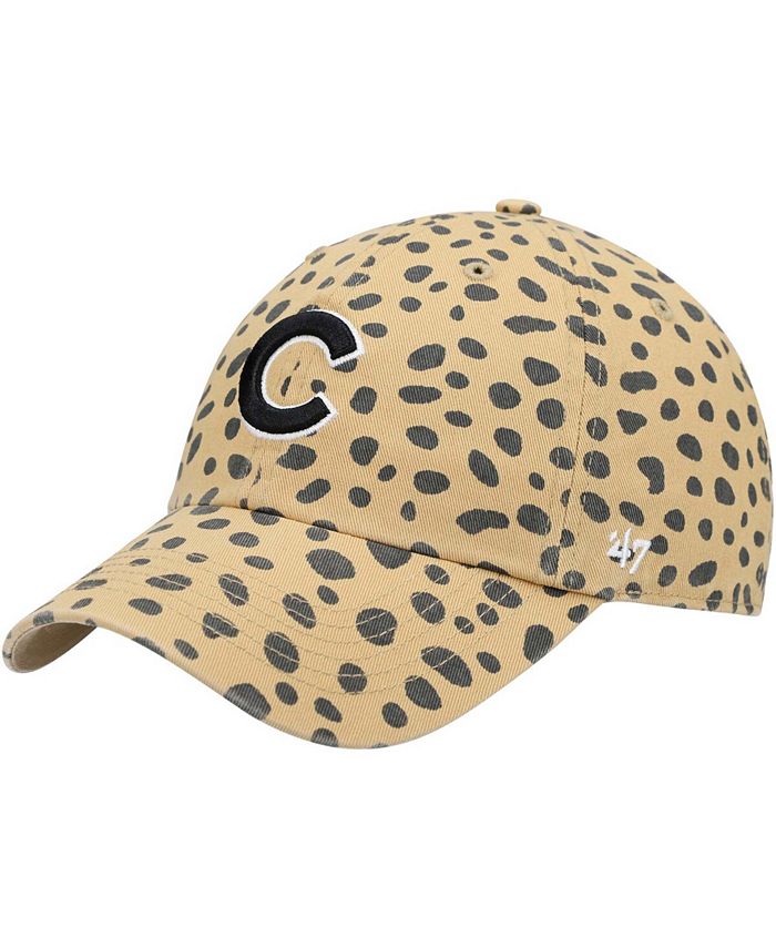 47 Brand Women's Tan Chicago Cubs Cheetah Clean Up Adjustable Hat - Macy's
