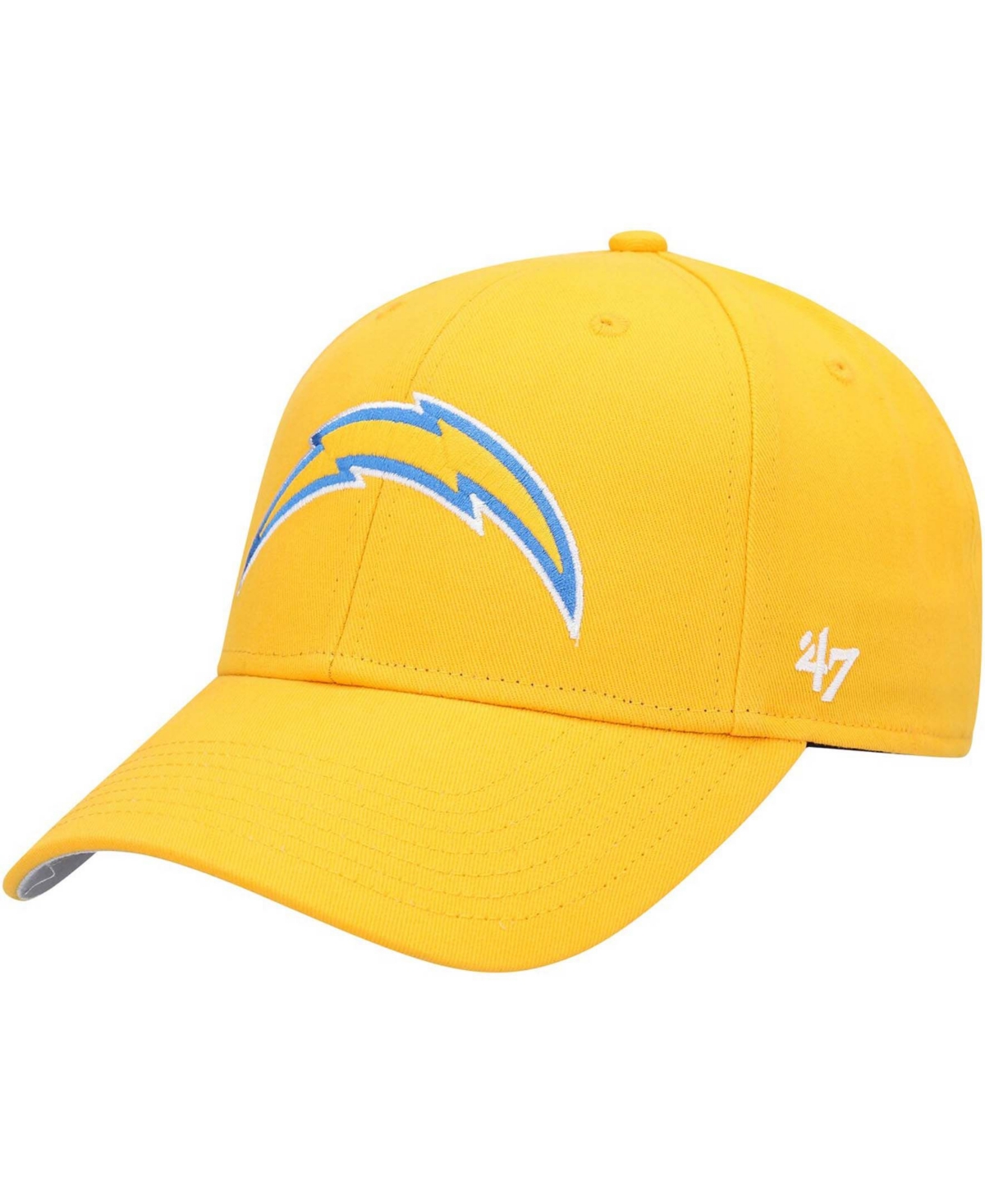 Shop 47 Brand Boys Gold Los Angeles Chargers Basic Secondary Mvp Adjustable Hat