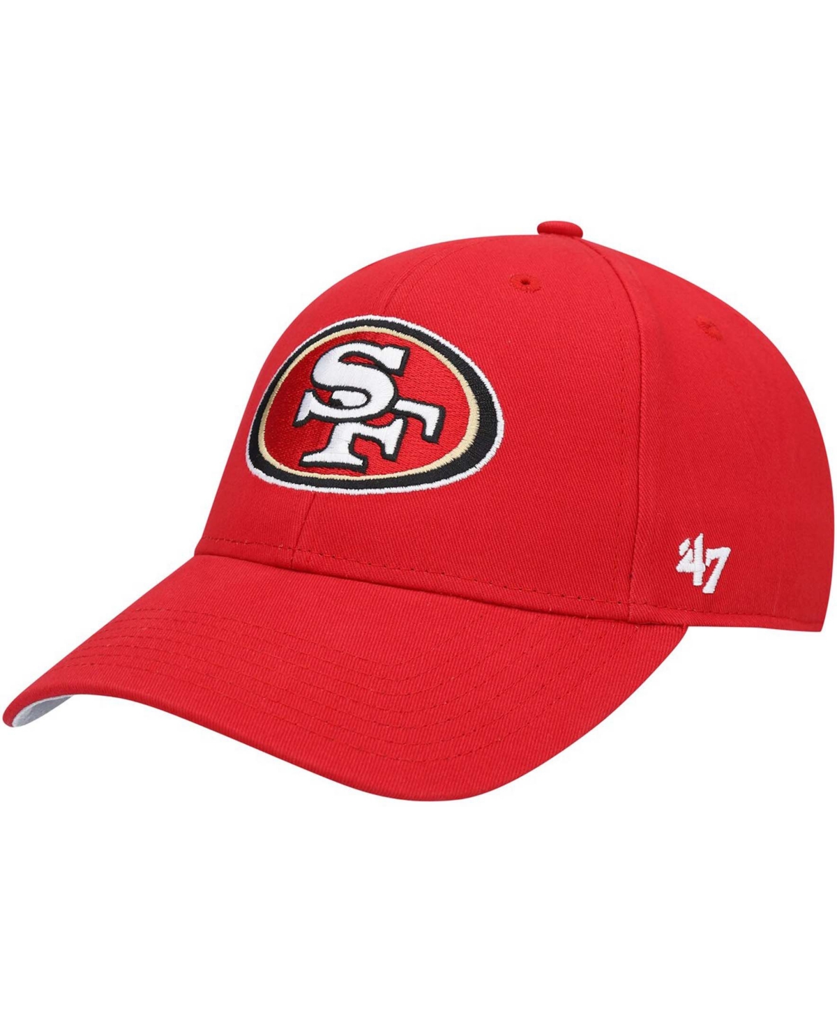 47 Brand Boys Scarlet San Francisco 49ers Basic Mvp Adjustable Hat In Scarlet