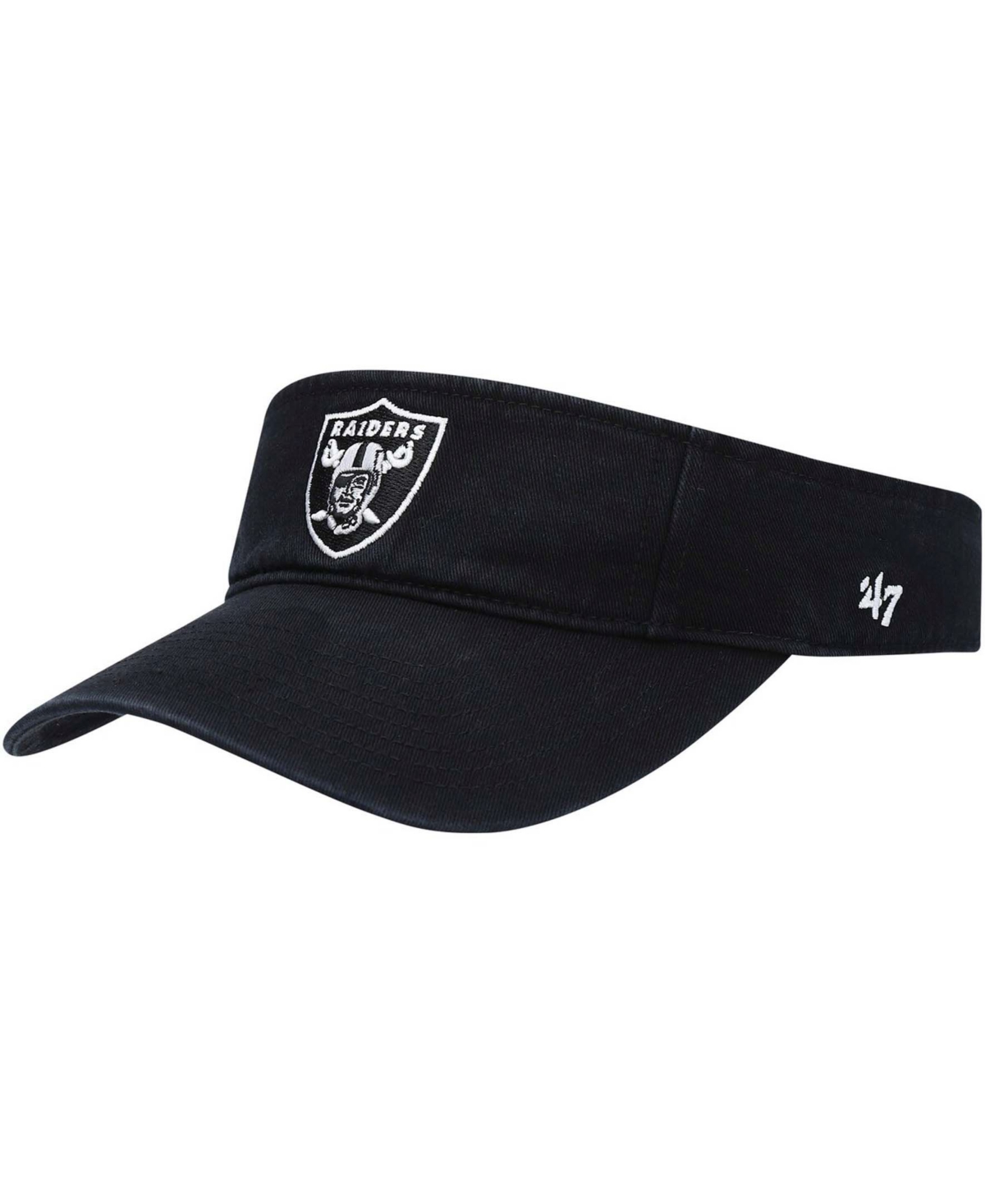 47 Brand Men's Black Las Vegas Raiders Clean Up Visor