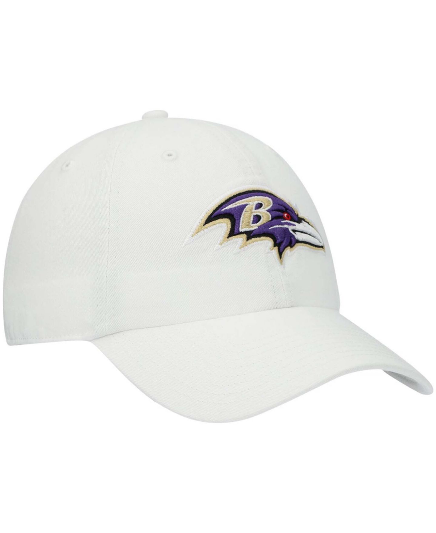 Мужская кепка '47 Brand White Baltimore Ravens Clean Up Adjustable Hat — фото 4
