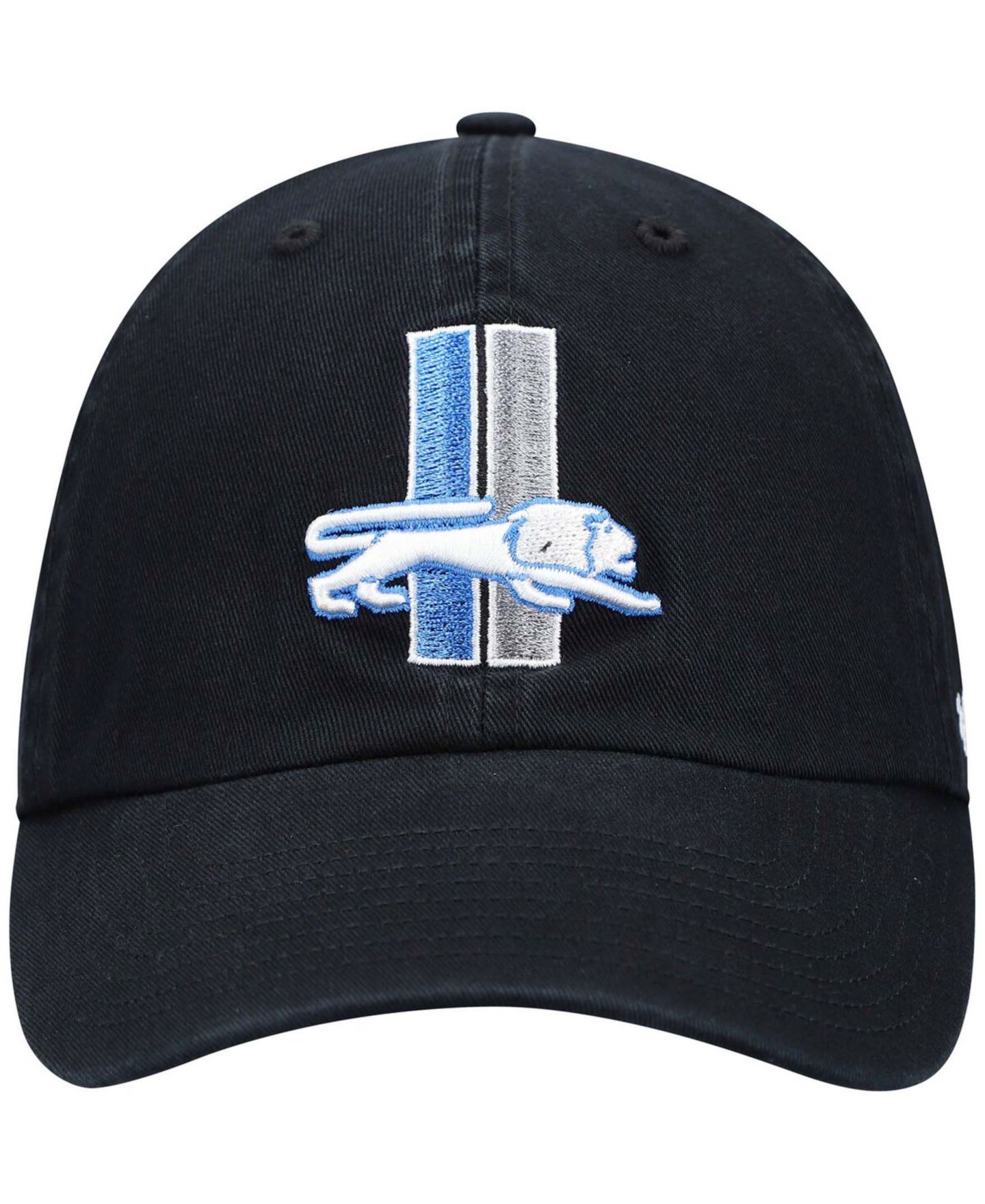 Мужская кепка '47 Brand Black Detroit Lions Clean Up Legacy Adjustable Hat — фото 3