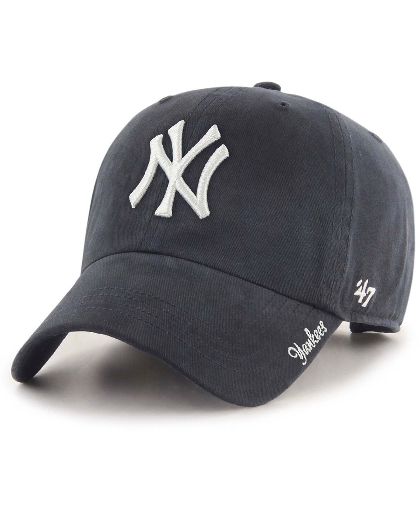 Женская кепка '47 Brand Navy New York Yankees Team Miata Clean Up Adjustable Hat — фото 1