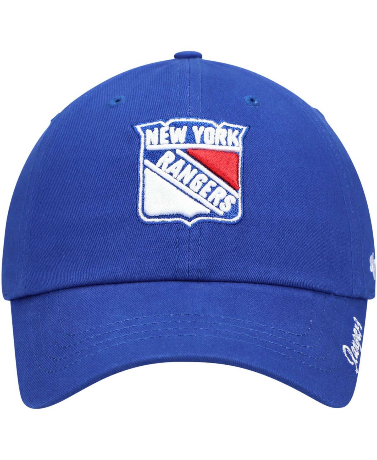 Женская кепка '47 Brand Blue New York Rangers Team Miata Clean Up Adjustable Hat — фото 2