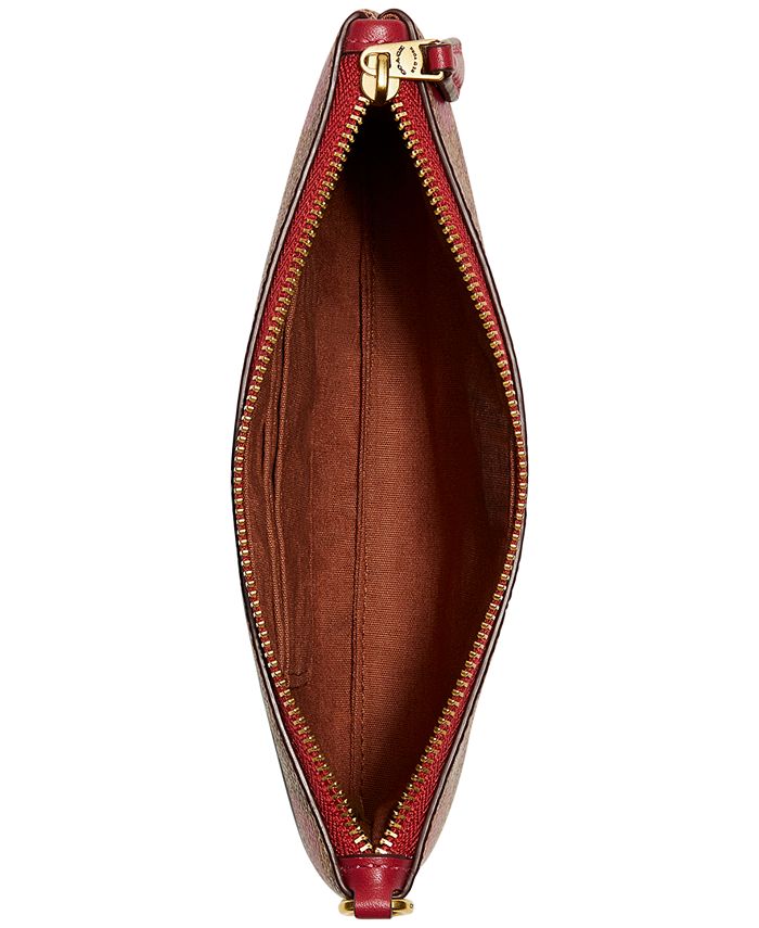 COACH Coated Canvas Signature Heart Print Wristlet Macy's