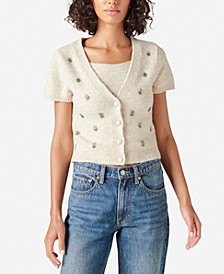 Embellished Button-Front Cardigan