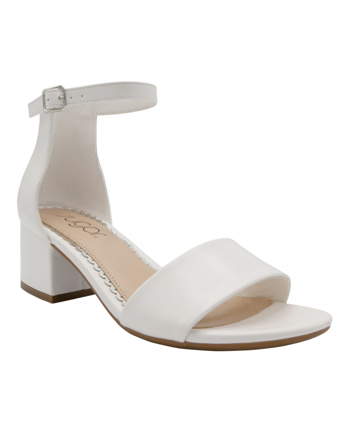Sugar Women's Noelle Low Dress Sandals In White Smooth
