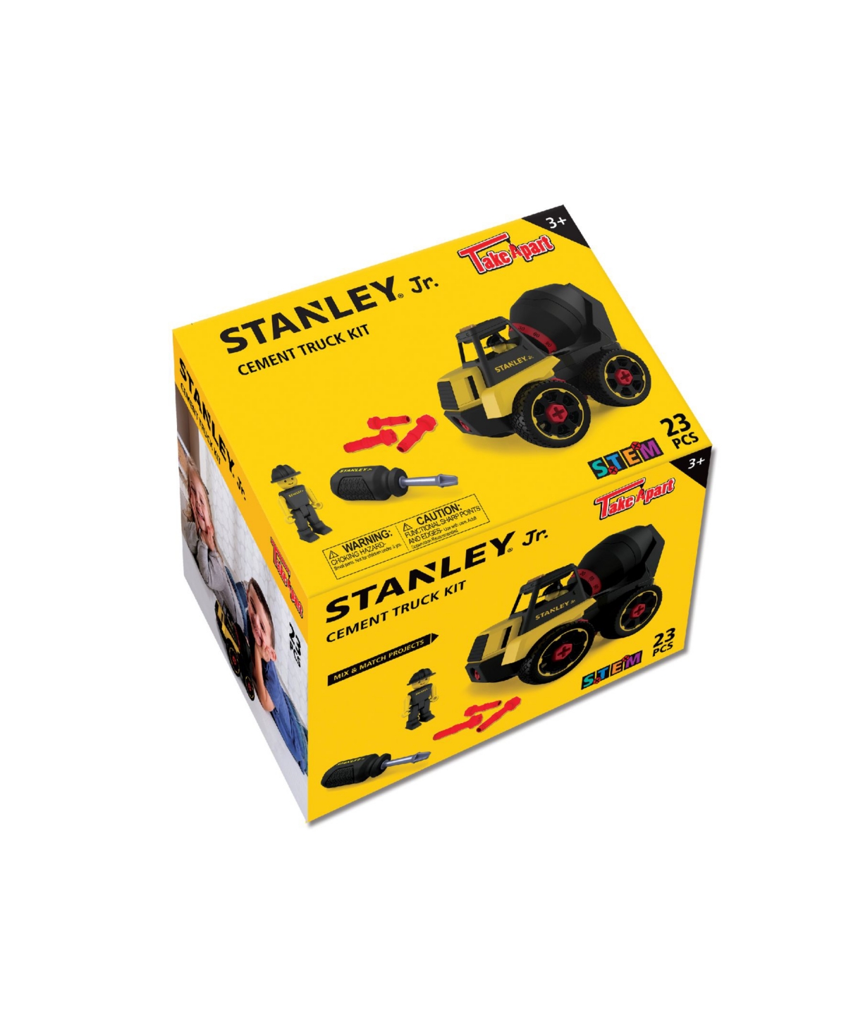 Stanley Jr. Take Apart Cement Truck, Set Of 23 In Black,yellow