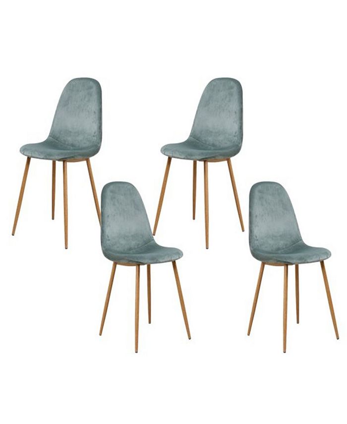 Best Master Furniture Cactus Mid Century Modern Upholstered Side Chairs
