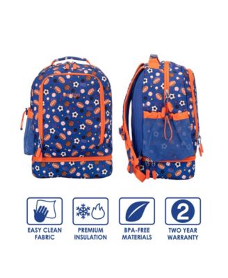 Kids Prints 2-In-1 Backpack and Insulated Lunch Bag - Sports