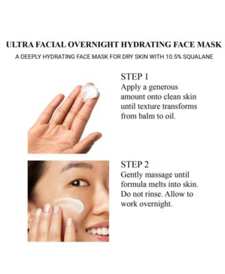 Ultra Facial Overnight Hydrating Mask With 10.5% Squalane, 3.4 oz. 