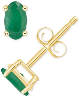 Sapphire Oval-Cut Stud Earrings (3/4 ct. t.w.) in 14k Gold (Also in Emerald, Ruby, & Tanzanite)