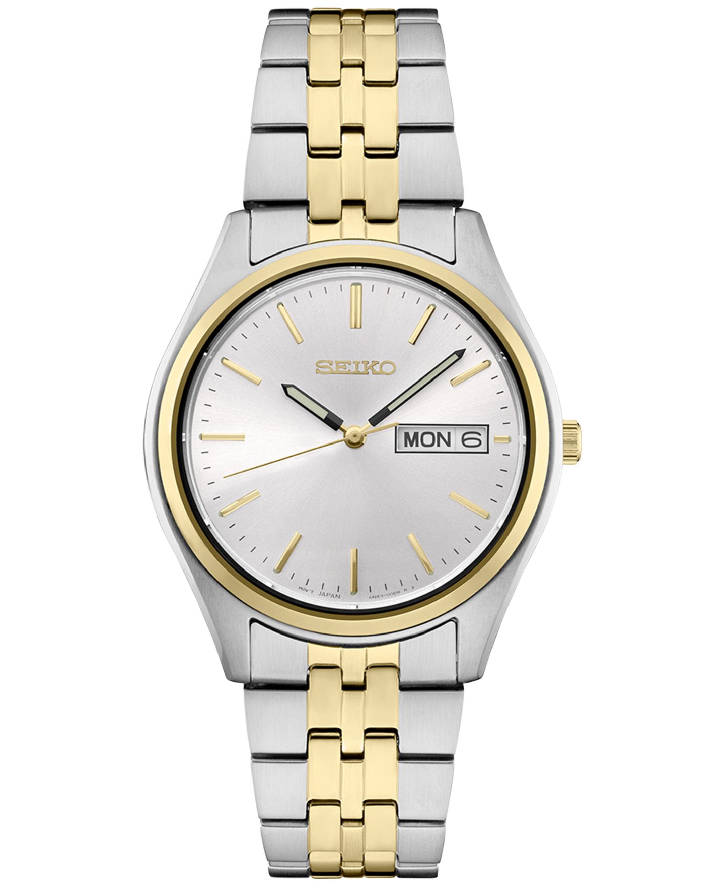 Мужские часы Seiko Essentials Two-Tone Stainless Steel Bracelet Watch 37mm — фото 1