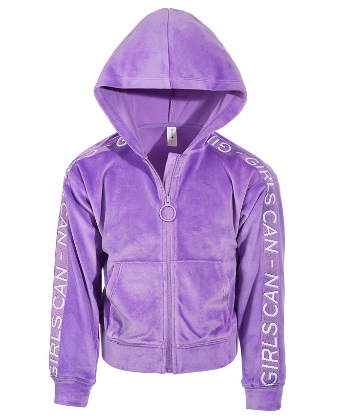 ID Ideology Toddler & Little Girls 'Girls Can' Hooded ZipUp Jacket