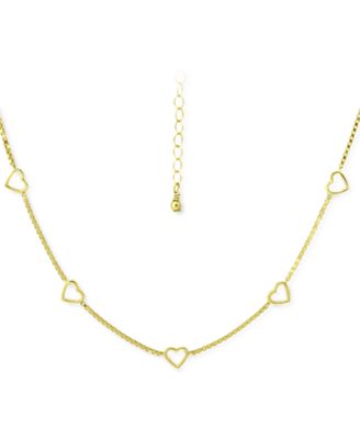 Open Heart Link Chain Necklace Bracelet