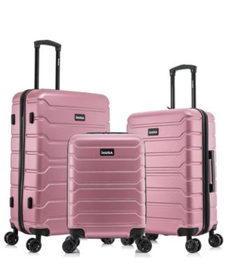 macys rose gold luggage