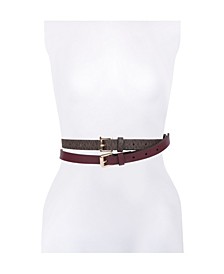 Women's 2 For 1 Belts with Chain