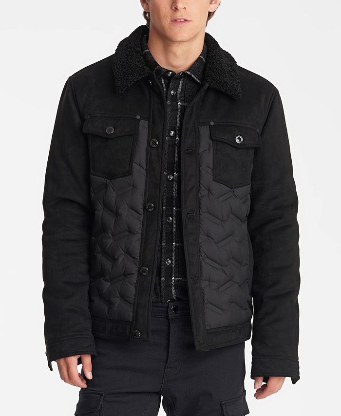 gek geworden Factureerbaar maïs Karl Lagerfeld Men's Sherpa Trucker Jacket & Reviews - Coats & Jackets - Men  - Macy's