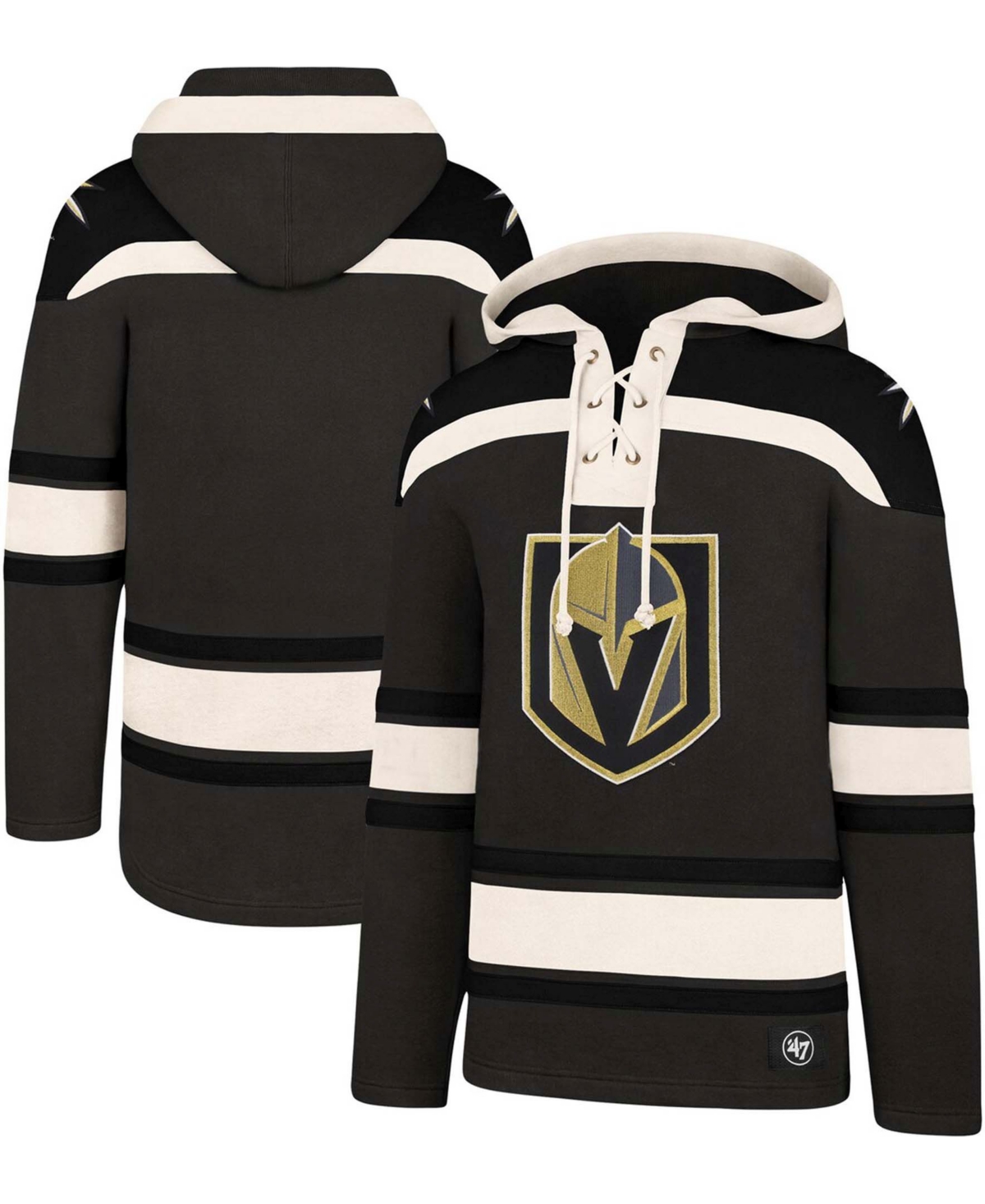 Men's Black Vegas Golden Knights Superior Lacer Pullover Hoodie - Black
