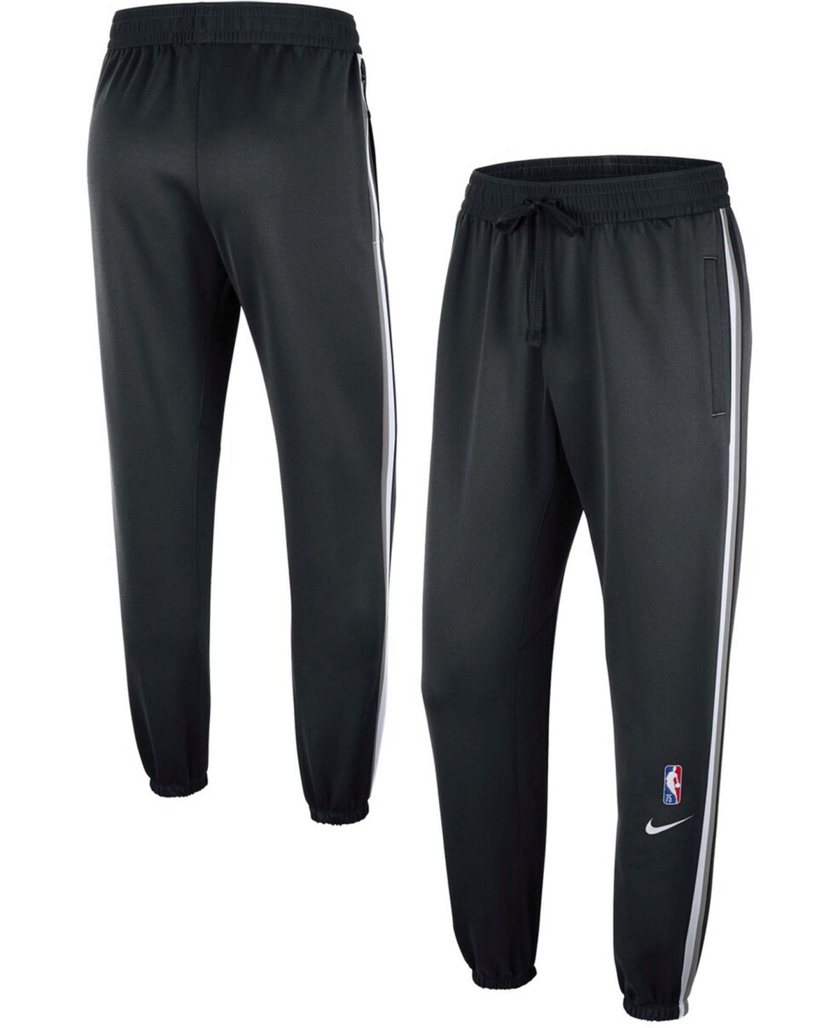 Men's Black Brooklyn Nets 75th Anniversary Showtime On Court Performance Pants