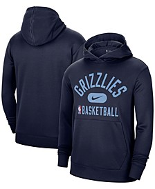 Men's Navy Memphis Grizzlies 2021-2022 Spotlight On Court Performance Practice Pullover Hoodie