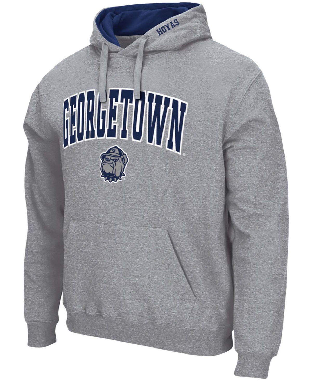 Shop Colosseum Men's  Heather Gray Georgetown Hoyas Arch And Logo Pullover Hoodie