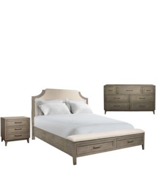 Furniture - Vogue 3pc Bedroom Set (Queen Bed, Dresser & Three Drawer Nightstand)