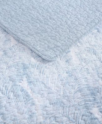 CLOSEOUT! Distressed Water Leaves 3-Pc. Quilt Set, King