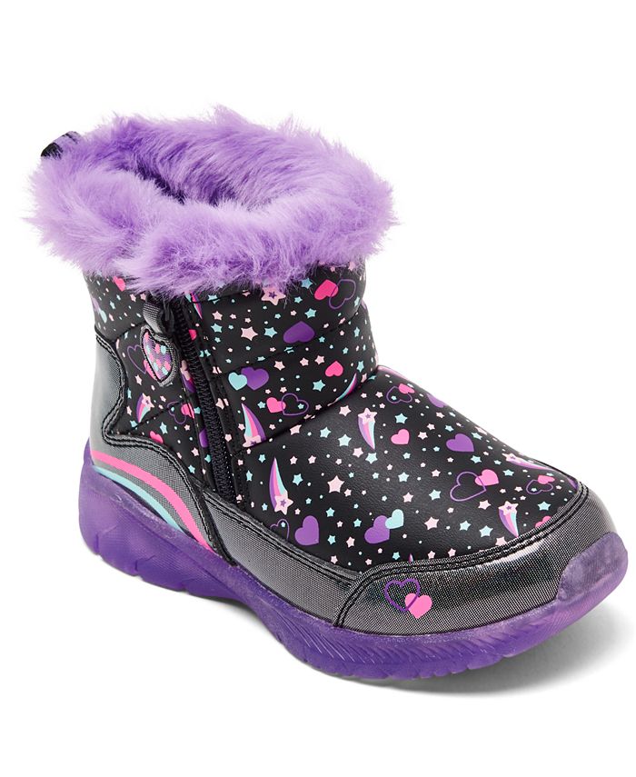 Skechers Toddler Girls S Lights- Light-Up Winter Boots from Finish Line & Reviews - Home - Macy's
