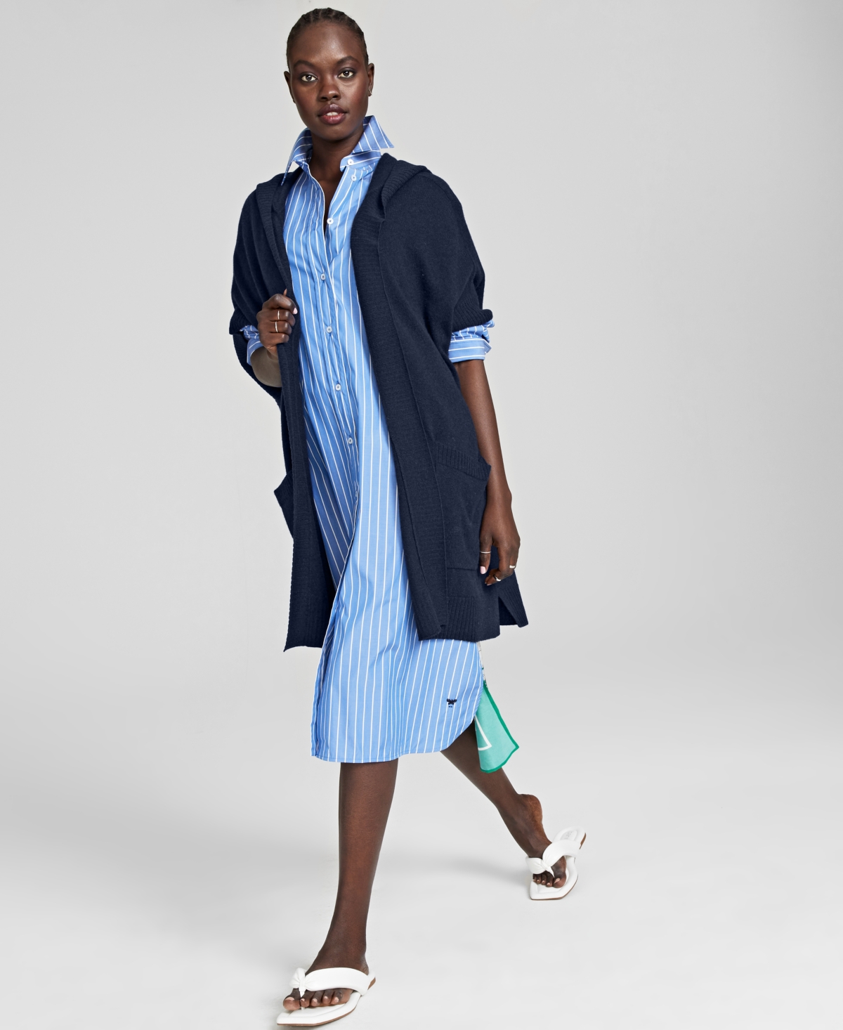 CHARTER CLUB CASHMERE HOODIE CARDIGAN, CREATED FOR MACY'S