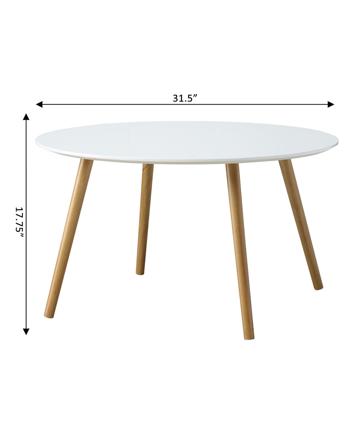 Convenience Concepts Oslo Round Coffee Table, Gray