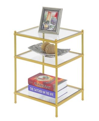 16.25" Glass Royal Crest 3 Tier End Table
