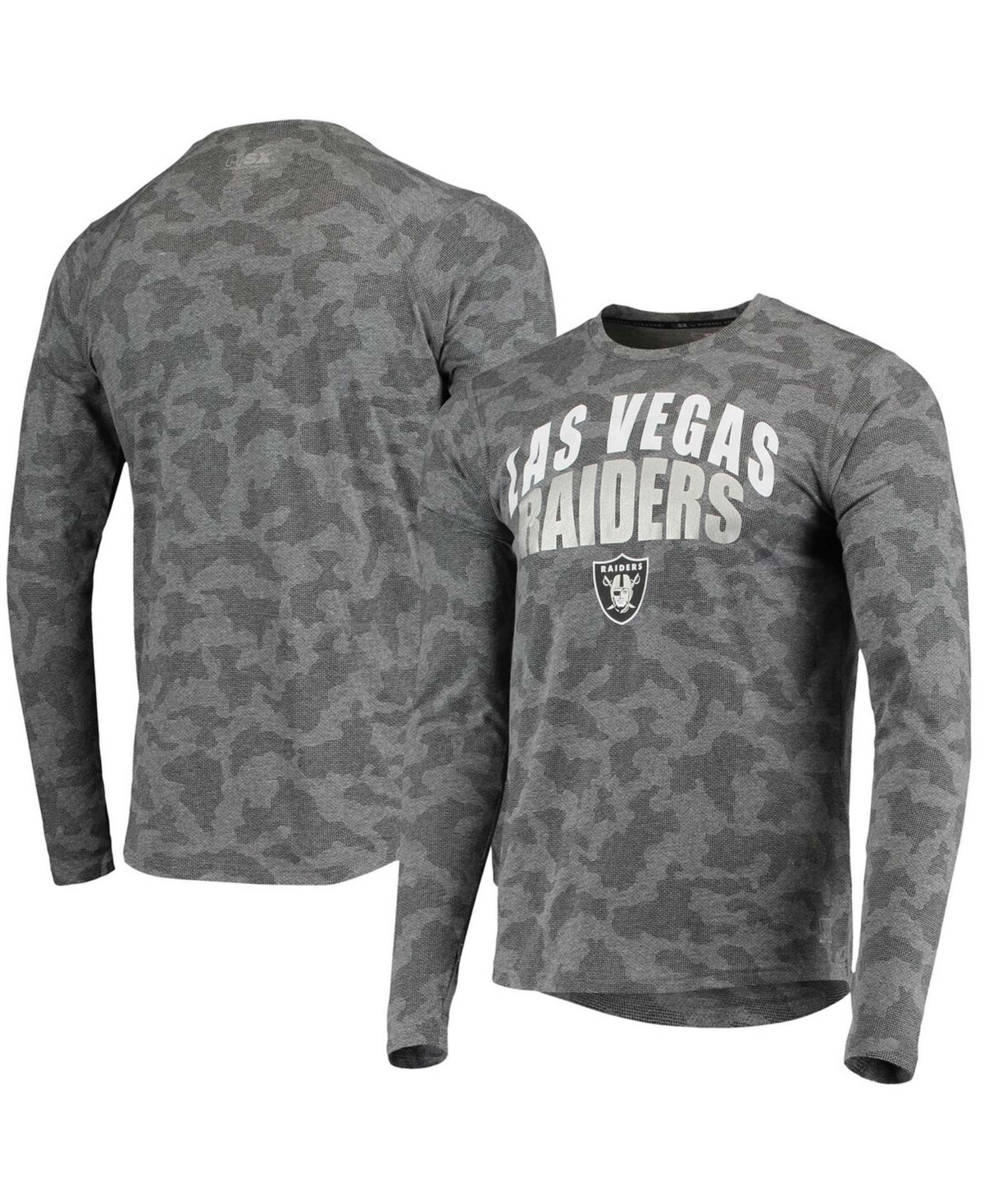 Men's Black Las Vegas Raiders Camo Performance Long Sleeve T-shirt - Black