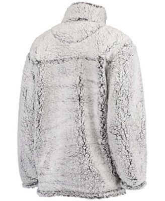 Women's Gray Seattle Kraken Sherpa Quarter-Zip Jacket