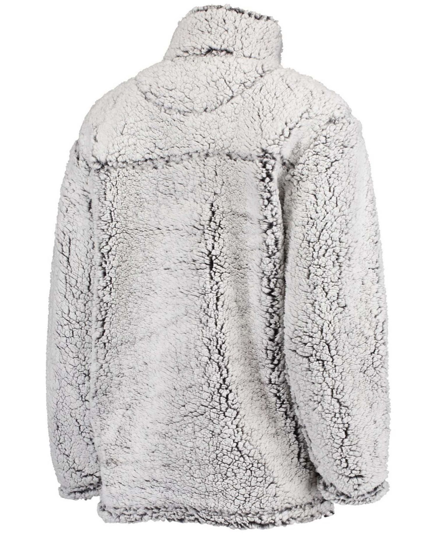 Women's Gray Seattle Kraken Sherpa Quarter-Zip Jacket