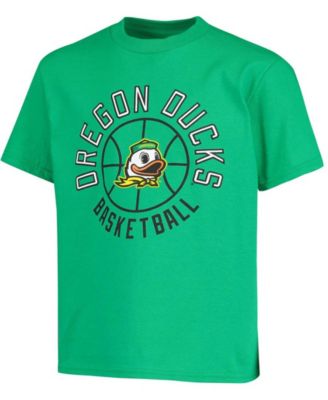 Big Boys and Girls Green Oregon Ducks Basketball T-shirt