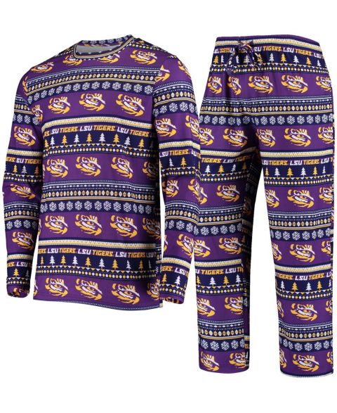 Мужская пижама Concepts Sport LSU Tigers Ugly Sweater, Purple