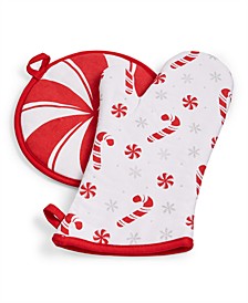 Holiday Pot Holder & Oven Mitt Set, Created for Macy's