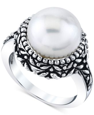 Macy's - Cultured Freshwater Pearl (11-1/2mm) Ring in Sterling Silver