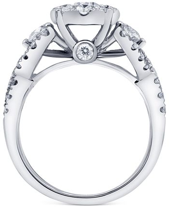 Macy's - Diamond Halo Bridal Set (2 ct. t.w.) in 14k White Gold
