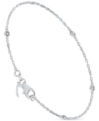 De Beers Forevermark - Diamond Bezel Station Bracelet (1/4 ct. t.w.) in 14k White Gold