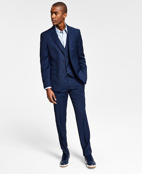 alfani Tommy Hilfiger Men's Modern-Fit Wool TH-Flex Stretch Suit Separates Men's Fashion & Accessories
